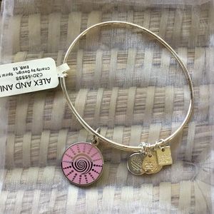 Alex and Ani Spiral Sun Silver Bangle NWT Charity